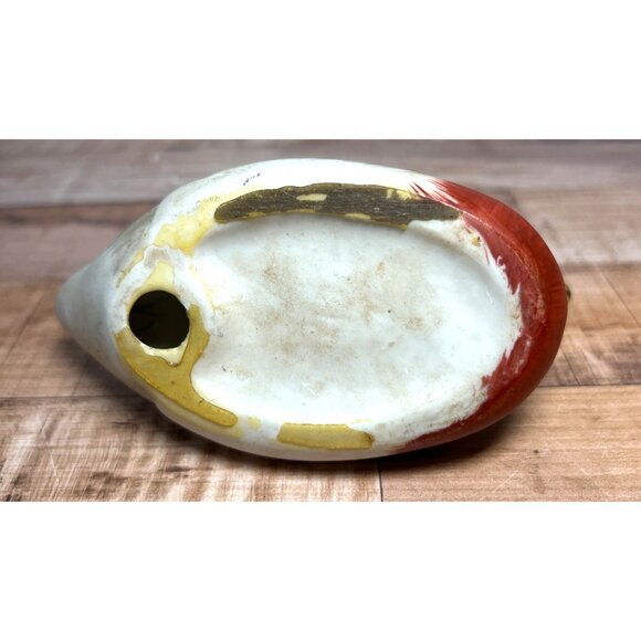 Hand-Painted Ceramic Mallard Duck Decorative Figurine 6" Vintage Folk Art - Picture 4 of 4